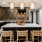 a kitchen with a large table and chairs