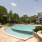 a swimming pool in a backyard