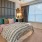 a bedroom with a large bed