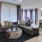 a living room with a couch and a table